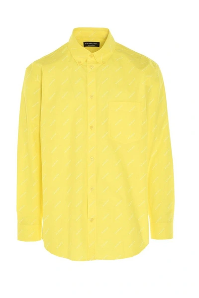 Balenciaga Men's  Yellow Other Materials Shirt
