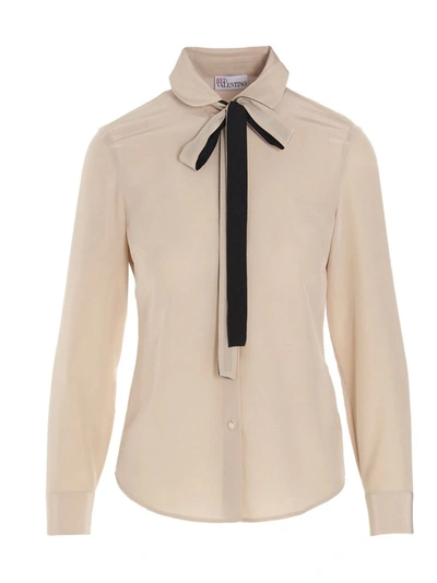 Red Valentino Bow Shirt In Beige