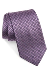Nordstrom Neat Medallion Silk X-long Tie In Purple