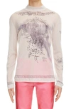 Givenchy Beige Mesh Tattoo Shrine Long Sleeve T-shirt in Natural