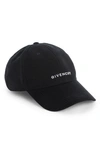 Givenchy Logo-embroidered Baseball Cap In Black