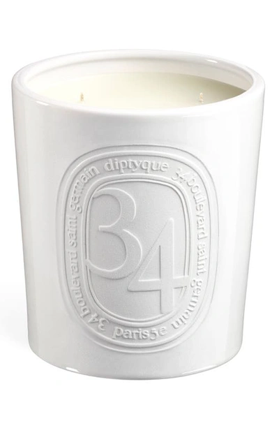 Diptyque 34 Boulevard Saint Germain Candle In White