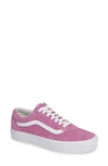 Vans Old Skool Low Top Sneaker In Violet/ True White Suede