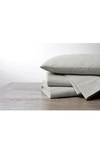 Coyuchi Cloud Brushed Organic Cotton Flannel Sheet Set In Charcoal Heather