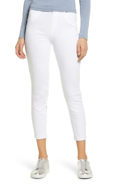 Hue Ultra Ultrasoft High Rise Denim Skimmer Leggings In White