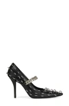 GIVENCHY CHAIN STRAP PIERCED POINTED TOE PUMP,BE4024E10Z