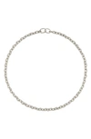 Givenchy Silver X Small G Link Necklace In Silver Grey
