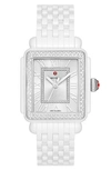 MICHELE DECO MADISON DIAMOND DIAL WATCH & HEAD, 33MM,MWW06T000213