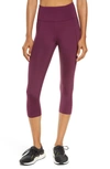 Girlfriend Collective High Waist Capri Leggings In Plum