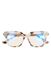Diff Bella Xs 50mm Blue Light Filtering Glasses In Cream Tortoise/ Clear