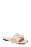 BOTTEGA VENETA WOVEN SLIDE SANDAL,608853VBSS0