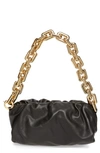 Bottega Veneta The Chain Pouch Leather Shoulder Bag In 1610-spearmint-gold