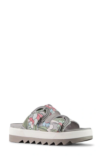 Cougar Pepa Floral Dual-buckle Slide Sandals In Fossil