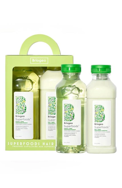 BRIOGEO SUPERFOODS REPLENISHING SHAMPOO & CONDITIONER SET,TK6337