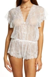 Coquette Lace Romper In White