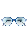 Ray Ban Thalia 53mm Square Sunglasses In Blue/ White / Clear Grad Blue