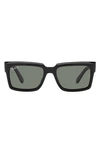 Ray Ban Inverness Sunglasses Black Frame Green Lenses Polarized 54-18 In Black / Polarized Green