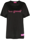Ireneisgood Slogan-print Short-sleeved T-shirt In Black