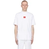 Hugo Logo-patch Regular-fit Cotton-jersey T-shirt In White