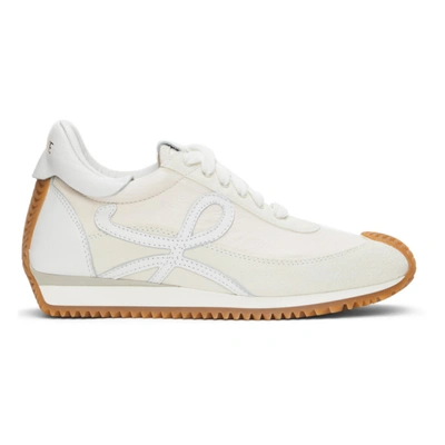 Loewe Flow High-top Retro Runner Sneakers In White