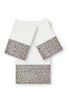 Linum Home Spots 3-piece Embellished Towel In White