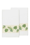 Linum Home Zoe Embellished Bath Towel In White