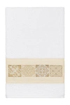 Linum Home Vivian Embellished Bath Towel In White
