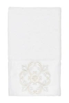 Linum Home Alyssa Embellished Hand Towel In White