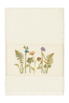 Linum Home Serenity Embellished Hand Towel In Cream