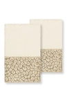 Linum Home Spots 2 Piece Bath Towel Set Bedding In Cream