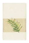 Linum Home Zoe Embroidered Turkish Cotton Hand Towel Bedding In Cream
