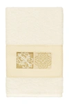 Linum Home Vivian Embellished Hand Towel In Cream