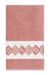 Linum Home Noah Embellished Bath Towel In Tea Rose