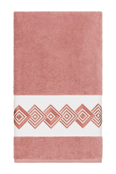 Linum Home Noah Embellished Bath Towel In Pink