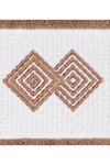 Linum Home Noah Embellished Washcloth In Latte