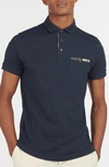 Barbour Corpatch Cotton Polo Shirt In Navy
