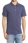 Faherty Sunwashed Organic Cotton Polo In Navy