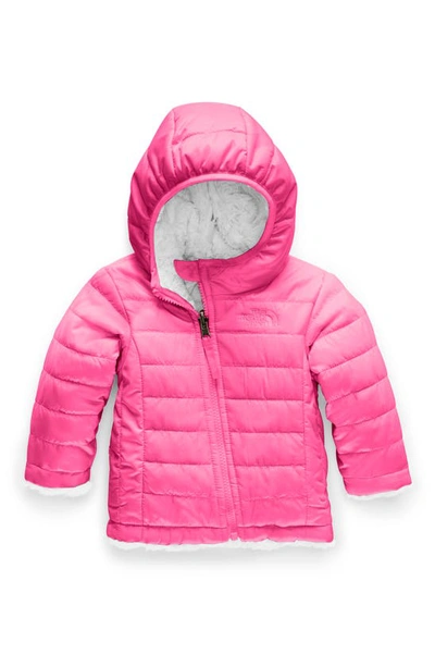 The North Face Babies'  Mossbud Swirl Reversible Water Repellent Heatseeker™ Jacket In Mr Pink