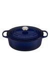 Le Creuset Signature 6 3/4 Quart Oval Enamel Cast Iron French/dutch Oven In Indigo