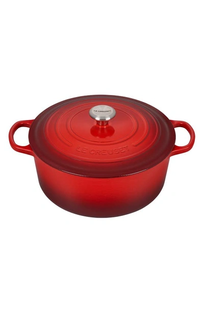 Le Creuset Signature 9-quart Round Enamel Cast Iron Dutch Oven In Cerise