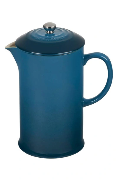 Le Creuset Stoneware French Press In Deep Teal