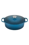 Le Creuset Signature 6 3/4 Quart Oval Enamel Cast Iron French/dutch Oven In Deep Teal