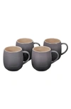 Le Creuset Set Of Four 14-ounce Stoneware Mugs In Oyster