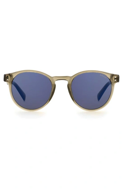 Levi's 50mm Round Sunglasses In Mud/ Blue Sky