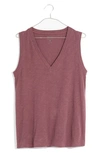 Madewell Whisper Cotton V-neck Tank In Manor Purple