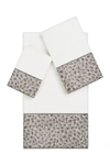 Linum Home Spots 3-piece Embellished Towel In White