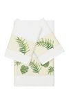 Linum Home Zoe 3-piece Embellished Towel In White