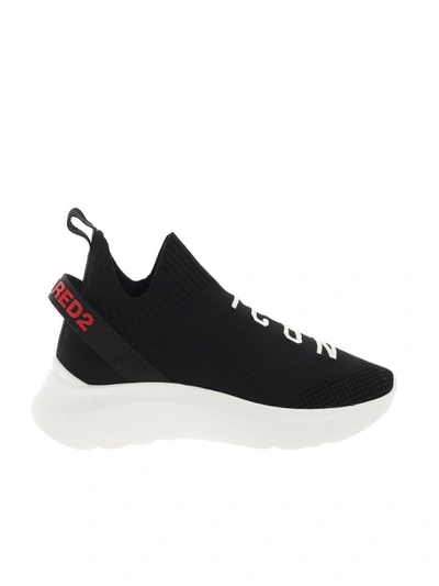 Dsquared2 Trainers In Technical Fabric With Icon Logo In Black