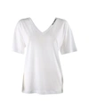 KARL LAGERFELD KARL LAGERFELD WOMEN'S WHITE POLYESTER T-SHIRT,211W1701WHITE S