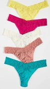 HANKY PANKY ORIGINAL RISE THONG 5 PACK,HANKY41955